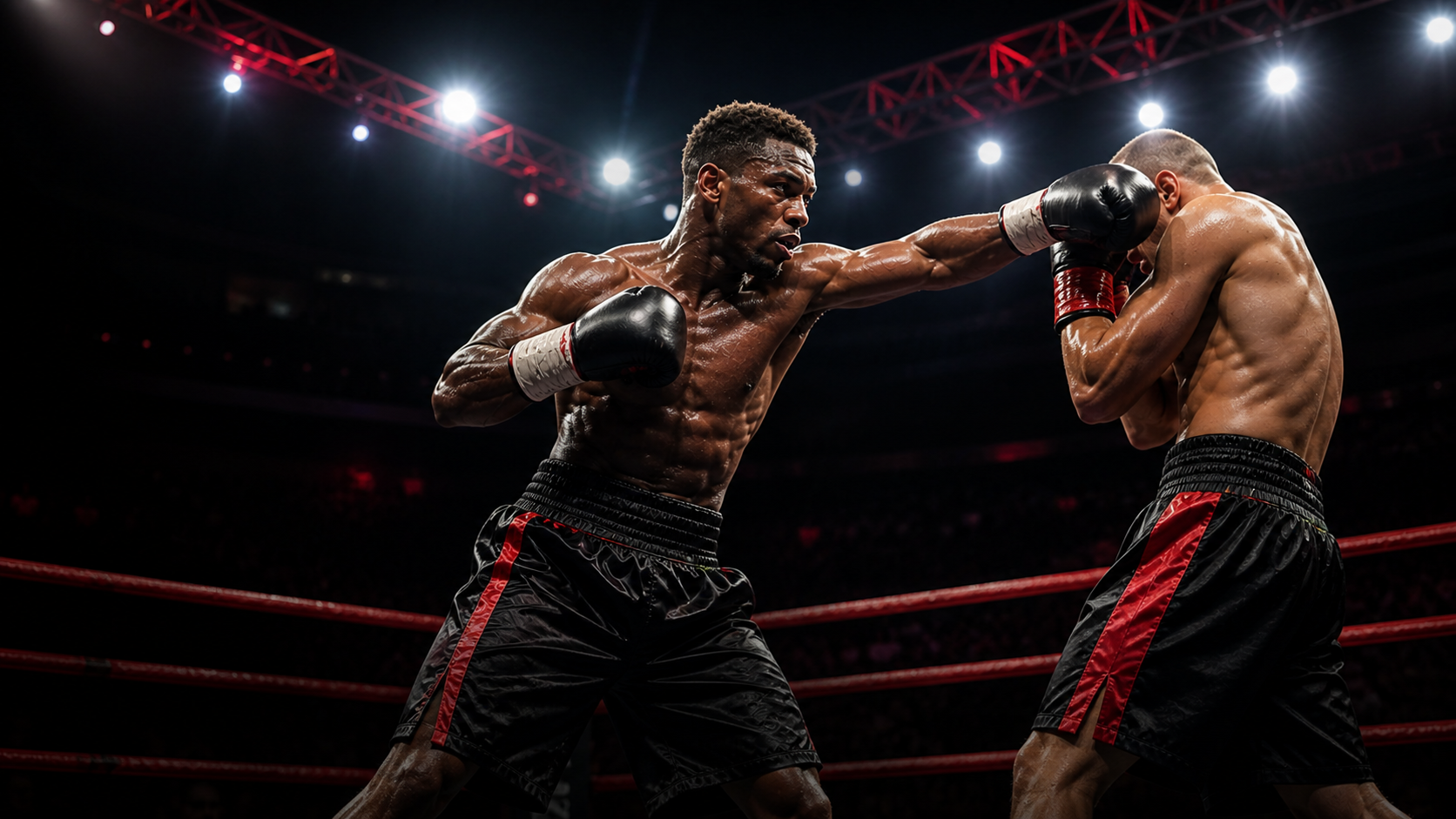 Professional boxing under the arena lights